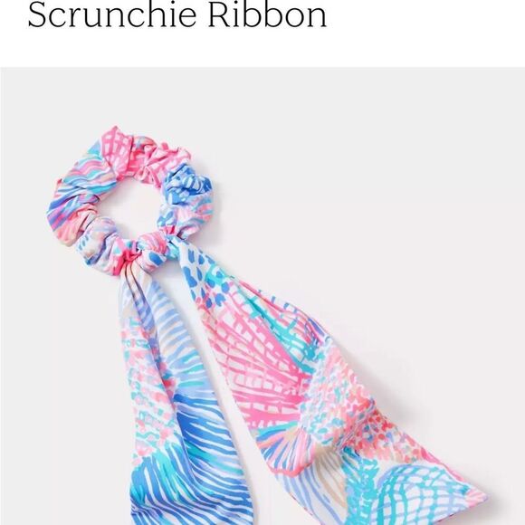 Lilly Pulitzer roar of the seas Hair Scrunchie ribbon with Scarf - Picture 1 of 7